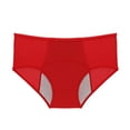 thumbnail image 1 of Women's Comfortable Thickened Lining to Side Leakage Large Waist Underwear Ladies Panties Tummy Suits Panties for Women Red 3XL, 1 of 2
