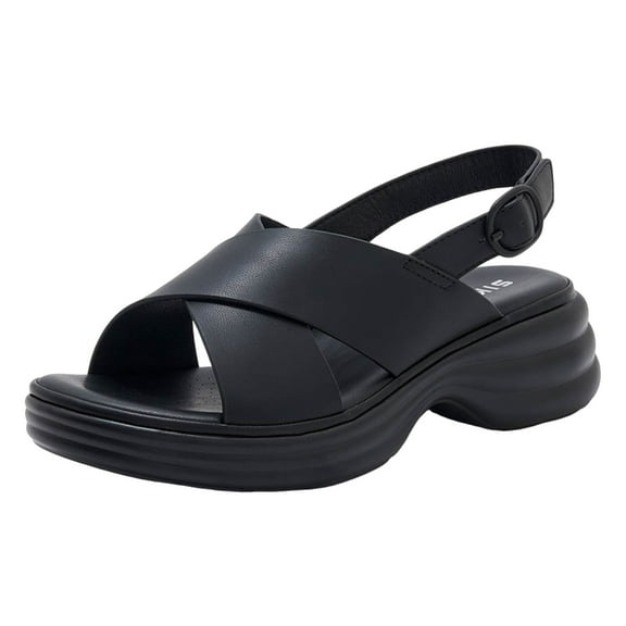 Women's Comfortable Walking Athletic Sandals Outdoor Hiking Sports Arch Support Casual Summer Beach Wedge Sandal Black Women Sandal
