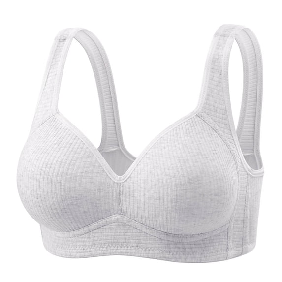 Women's Comfortable Wireless Bra Soft Breathable Thin Cup Wirefree Push up T-Shirt Bras Supportive Bralettes Everyday Breathable Bra Gray S