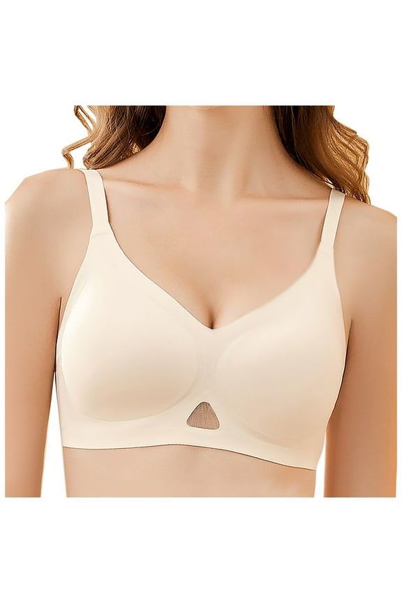 Women's Comfortable Wireless Bra Supportive Full Coverage Soft Breathable Fall Fashion T-Shirt Bra for Everyday Wear