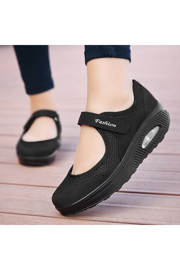 Women's Comfortable Working Nurse Shoes Non-Slip Adjustable Breathable Walking Buffer  Casual Sneakers for Gym Travel Work