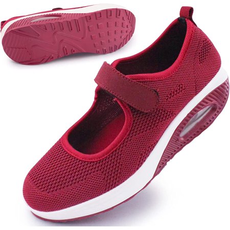 Women's Comfortable Working Nurse Shoes Non-Slip Adjustable Breathable Walking Buffer Fitness Casual Nursing Orthotic Lightweight Shoes Arthritis, Diabetes Heel Pain