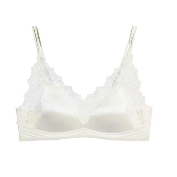 Women's Comfy Lace Bralette Lace V Neck Cooling Lingerie Bras No Underwire Camisole Bra Top for Everyday Wear