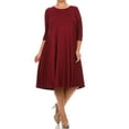 thumbnail image 1 of MOA COLLECTION Women's Plus Size Women's Jersey Knit A-Line Dress, 1 of 6