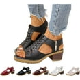 thumbnail image 1 of Women's Comfy Orthotic Sandals, Sandals, Shoes Women, Women's Ultra-Comfy Breathable Sandals (Black,7.5), 1 of 6