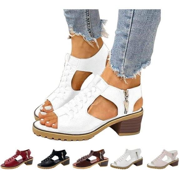 Women's Comfy Orthotic Sandals, Sandals, Shoes Women, Women's Ultra-Comfy Breathable Sandals (White,10)