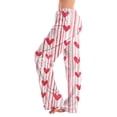 thumbnail image 1 of Women's Comfy Pajama Lounge Pants Heart Funny Holiday Love Heart Pj Pants Relaxed Fit Wide Leg Heart Pj Pants Valentines Day Gifts, 1 of 7
