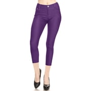 Women's Comfortable Stretchy Slim Fit Cropped Capri Pants with Pockets S-3XL