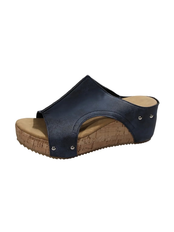 Women's Comfy Wedge Orthopedic Sandals Orthopedic Sandals for Women Sandals Open Toe Wedge Platform Sandal Slides Casual Low Wedges Walking Sandals