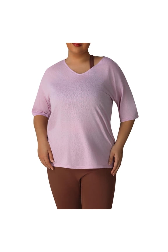 Women's Common Thread V-Neck Short Sleeve Solid Color Pullover Casual Top The Unspoken Standard in Effortless Wardrobes