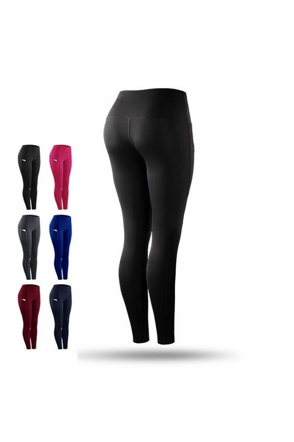 Women's Compression Pants with Pocket - Athletic Tights - Leggings for Yoga, Running, Workout and Sports