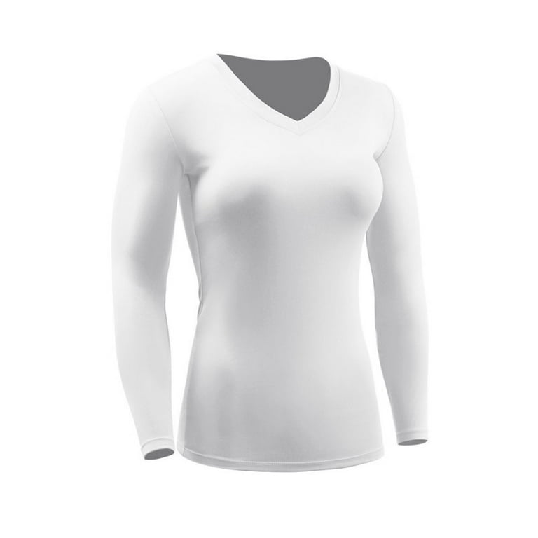 Women's Compression Shirts Long Sleeve Yoga Athletic Running T Shirt 