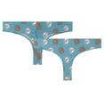 thumbnail image 1 of Women's Concepts Sport Aqua Miami Dolphins Record Allover Print Knit Thong, 1 of 3