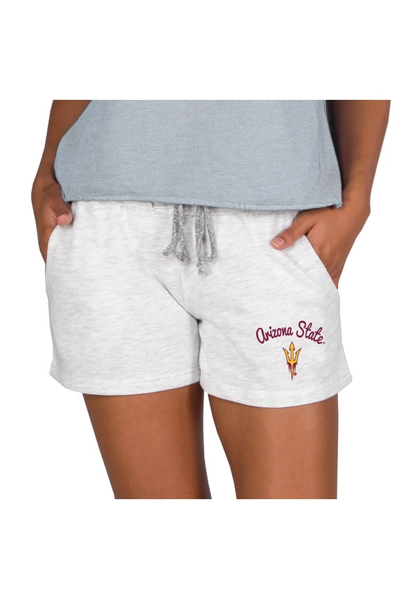 Women's Concepts Sport Ash Arizona State Sun Devils Mainstream French Terry Tri-Blend Shorts