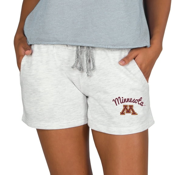 Women's Concepts Sport Ash Minnesota Golden Gophers Mainstream French Terry Tri-Blend Shorts