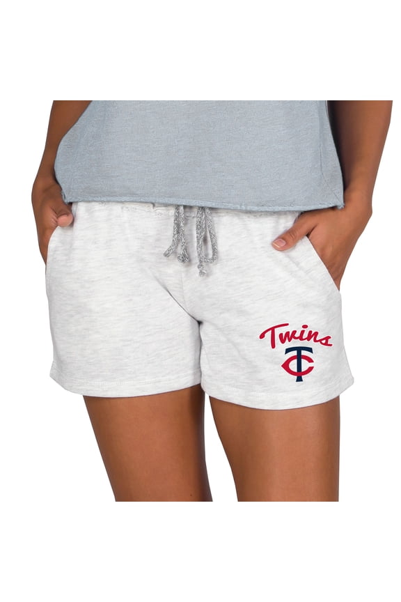 Women's Concepts Sport Ash Minnesota Twins Mainstream French Terry Tri-Blend Shorts