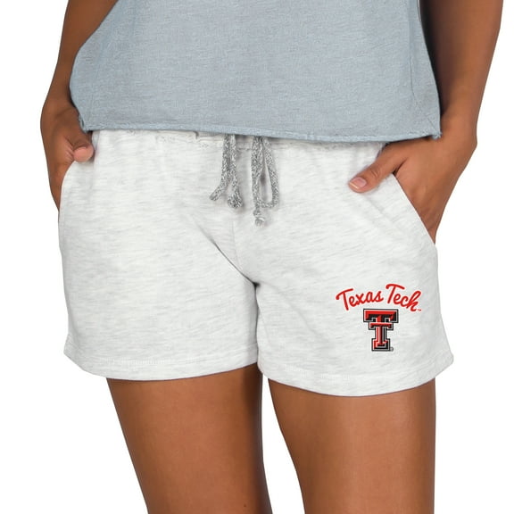 Women's Concepts Sport Ash Texas Tech Red Raiders Mainstream French Terry Tri-Blend Shorts