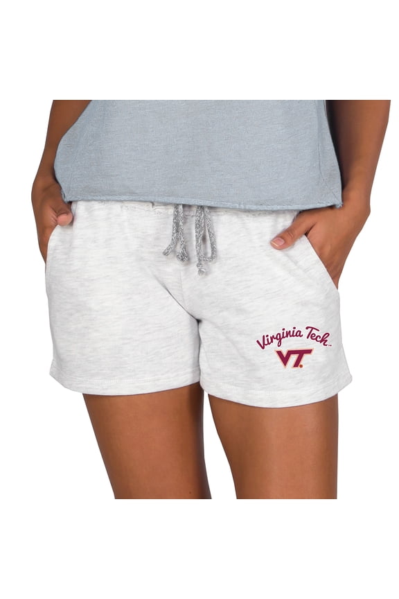Women's Concepts Sport Ash Virginia Tech Hokies Mainstream French Terry Tri-Blend Shorts