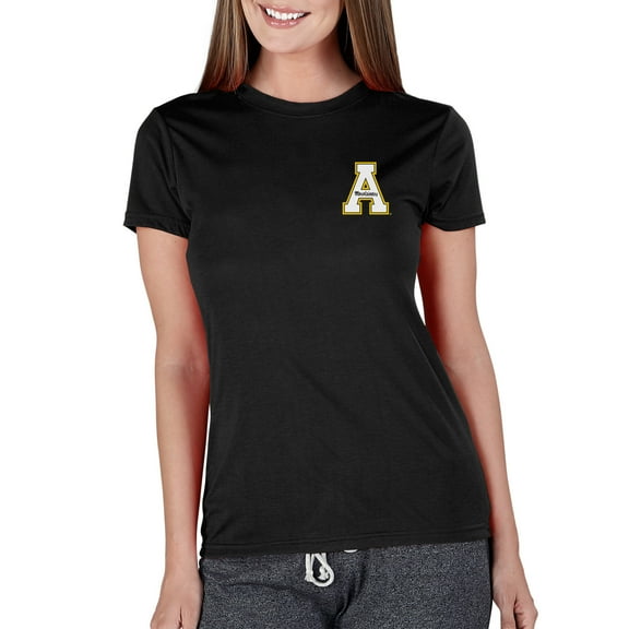 Women's Concepts Sport  Black Appalachian State Mountaineers Marathon Knit Top