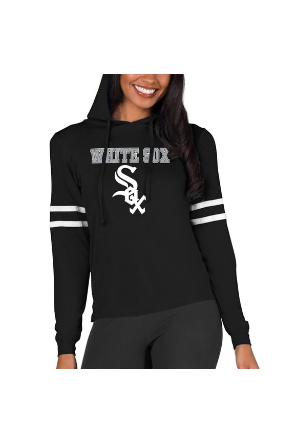 Women's Concepts Sport  Black Chicago White Sox Marathon Lightweight Lounge Pullover Hoodie