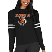 Women's Concepts Sport Black Cincinnati Bengals Marathon Lightweight Lounge Pullover Hoodie