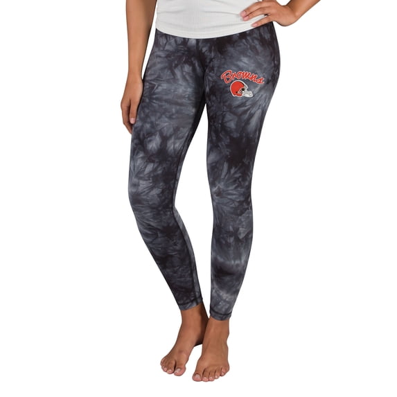 Women's Concepts Sport Black Cleveland Browns Burst Tie-Dye Leggings
