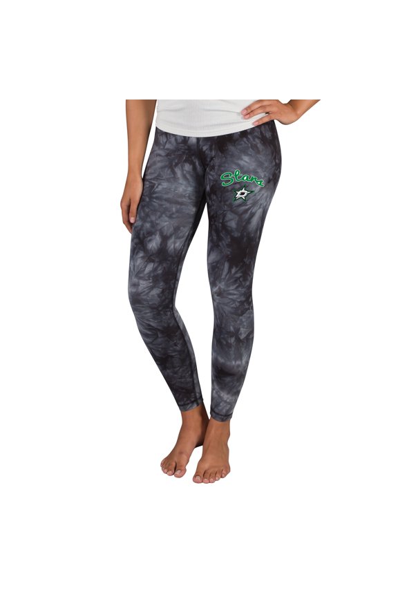 Women's Concepts Sport Black Dallas Stars Burst Tie Dye Knit Legging