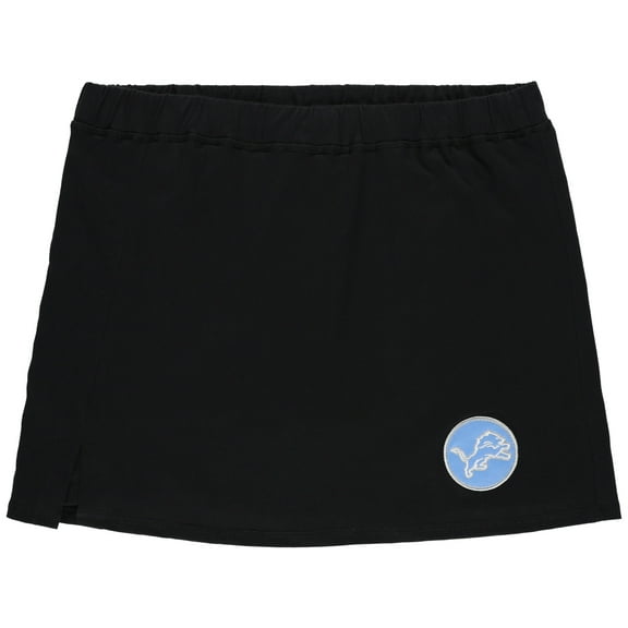 Women's Concepts Sport Black Detroit Lions Plus Size Sport Skort