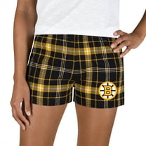 Women's Concepts Sport Black/Gold Boston Bruins Ultimate Flannel Shorts