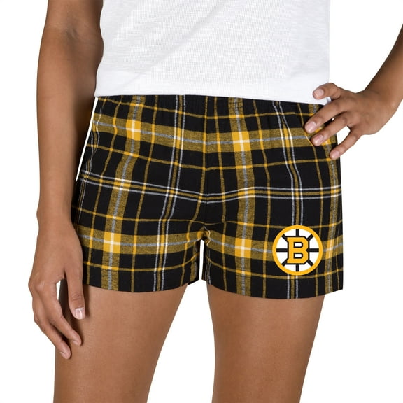 Women's Concepts Sport Black/Gold Boston Bruins Ultimate Flannel Shorts