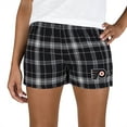 thumbnail image 1 of Women's Concepts Sport Black/Gray Philadelphia Flyers Ultimate Flannel Shorts, 1 of 1
