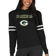thumbnail image 1 of Women's Concepts Sport  Black Green Bay Packers Marathon Lightweight Lounge Pullover Hoodie, 1 of 1