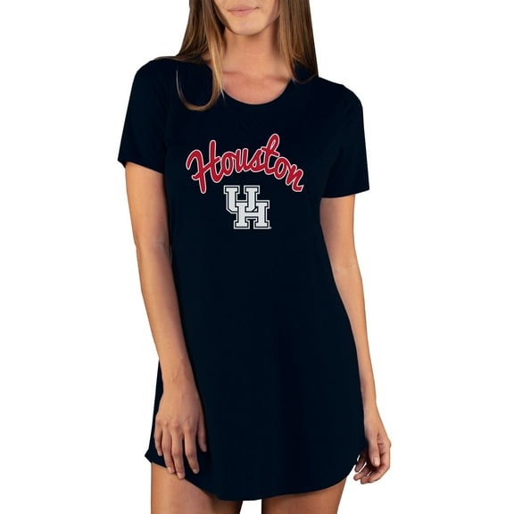 Women's Concepts Sport Black Houston Cougars Marathon Nightshirt