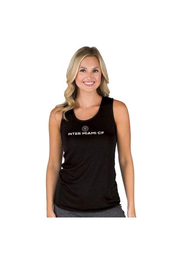 Women's Concepts Sport Black Inter Miami CF Marathon Racerback Scoop Neck Tank Top