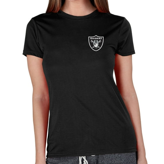 Women's Concepts Sport Black Las Vegas Raiders Marathon Knit Lounge T-Shirt