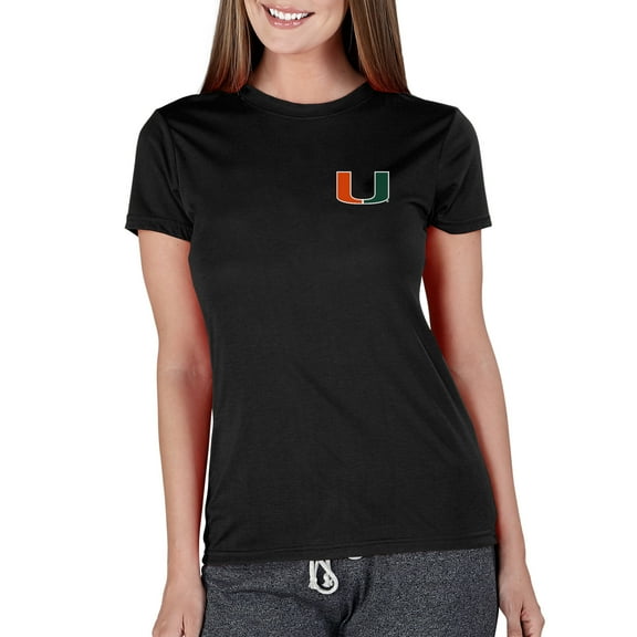 Women's Concepts Sport Black Miami Hurricanes Marathon Knit Top