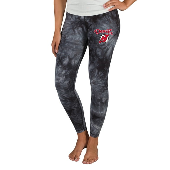 Women's Concepts Sport Black New Jersey Devils Burst Tie Dye Knit Legging
