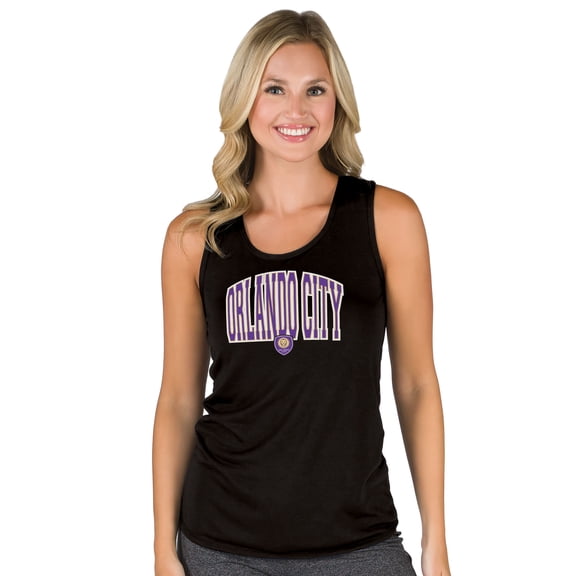 Women's Concepts Sport Black Orlando City SC Marathon Racerback Scoop Neck Tank Top