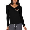 thumbnail image 1 of Women's Concepts Sport Black Philadelphia Flyers Marathon Knit Long Sleeve V-Neck Top, 1 of 1