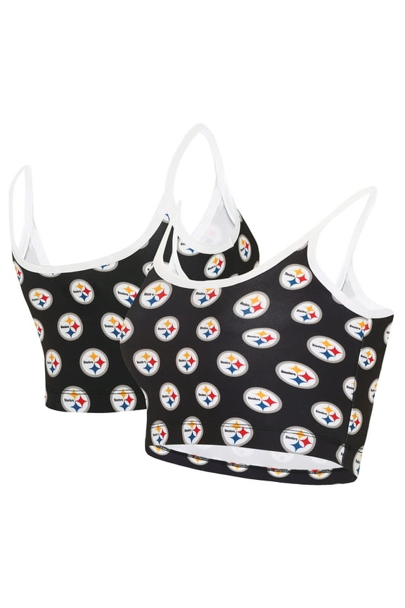 Women's Concepts Sport Black Pittsburgh Steelers Gauge Lounge Bralette