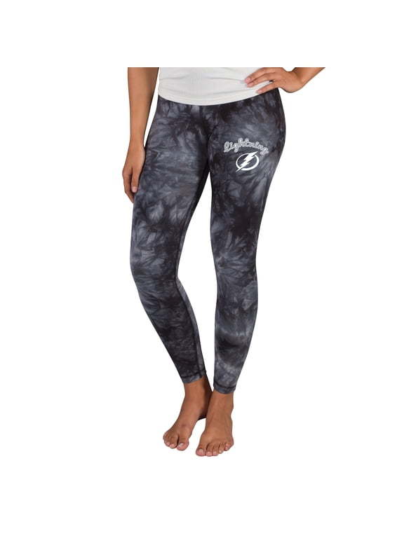 Women's Concepts Sport Black Tampa Bay Lightning Burst Tie Dye Knit Legging