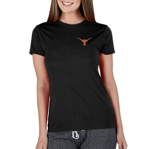 Women's Concepts Sport Black Texas Longhorns Marathon Knit Top