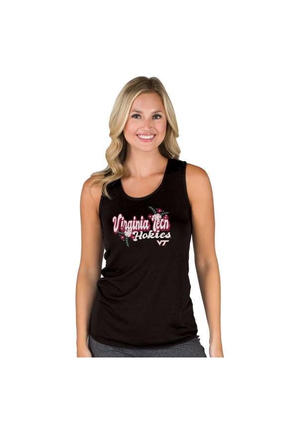 Women's Concepts Sport Black Virginia Tech Hokies Marathon Racerback Tank Top