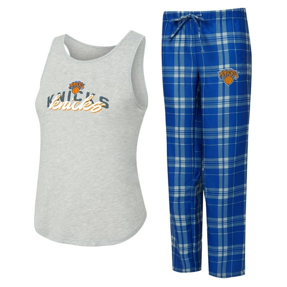 Women's Concepts Sport Blue New York Knicks Regulate Tank & Pant Set