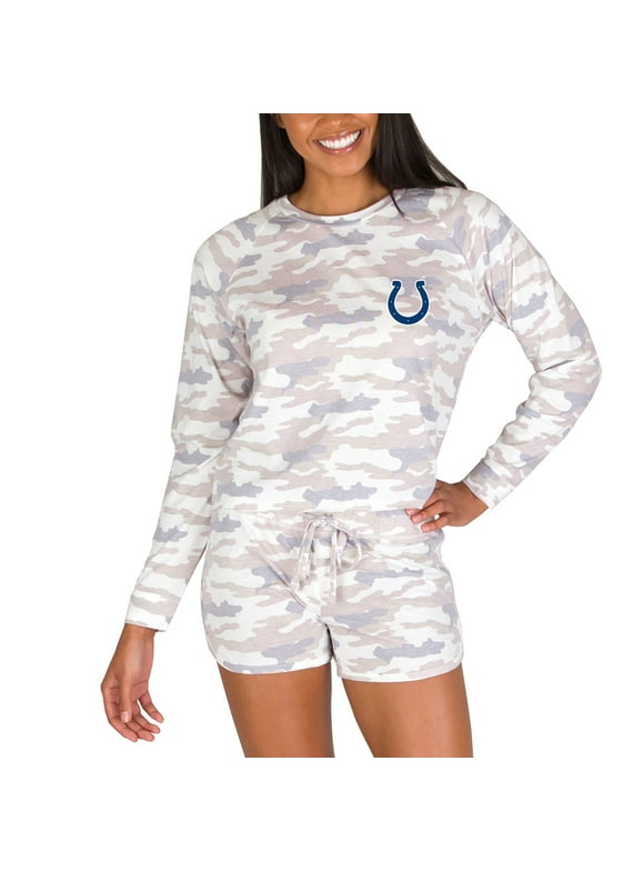 Women's Concepts Sport Camo Indianapolis Colts Encounter Long Sleeve Top & Short Set