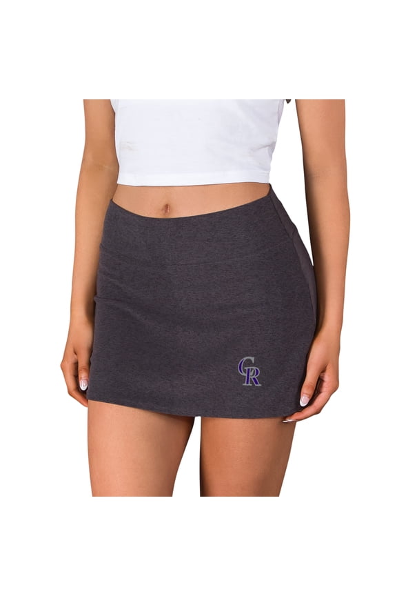 Women's Concepts Sport Charcoal Colorado Rockies Centerline Knit Skort