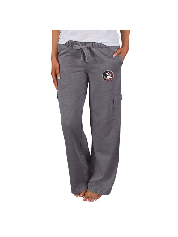 Women's Concepts Sport Charcoal Florida State Seminoles Trackside Wide Leg Cargo Pants