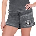 thumbnail image 1 of Women's Concepts Sport  Charcoal Las Vegas Raiders Resurgence Waffle Knit Shorts, 1 of 1