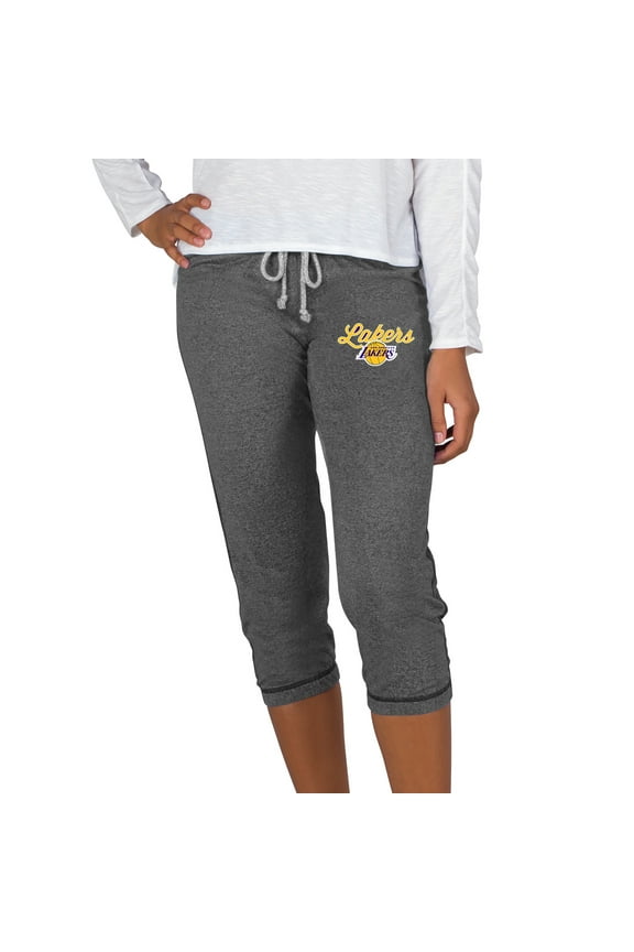 Women's Concepts Sport Charcoal Los Angeles Lakers Quest Knit Capri Pants