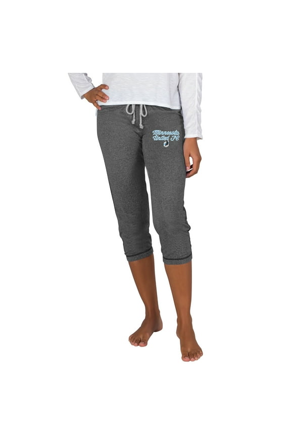 Women's Concepts Sport Charcoal Minnesota United FC Quest Knit Capri Pants